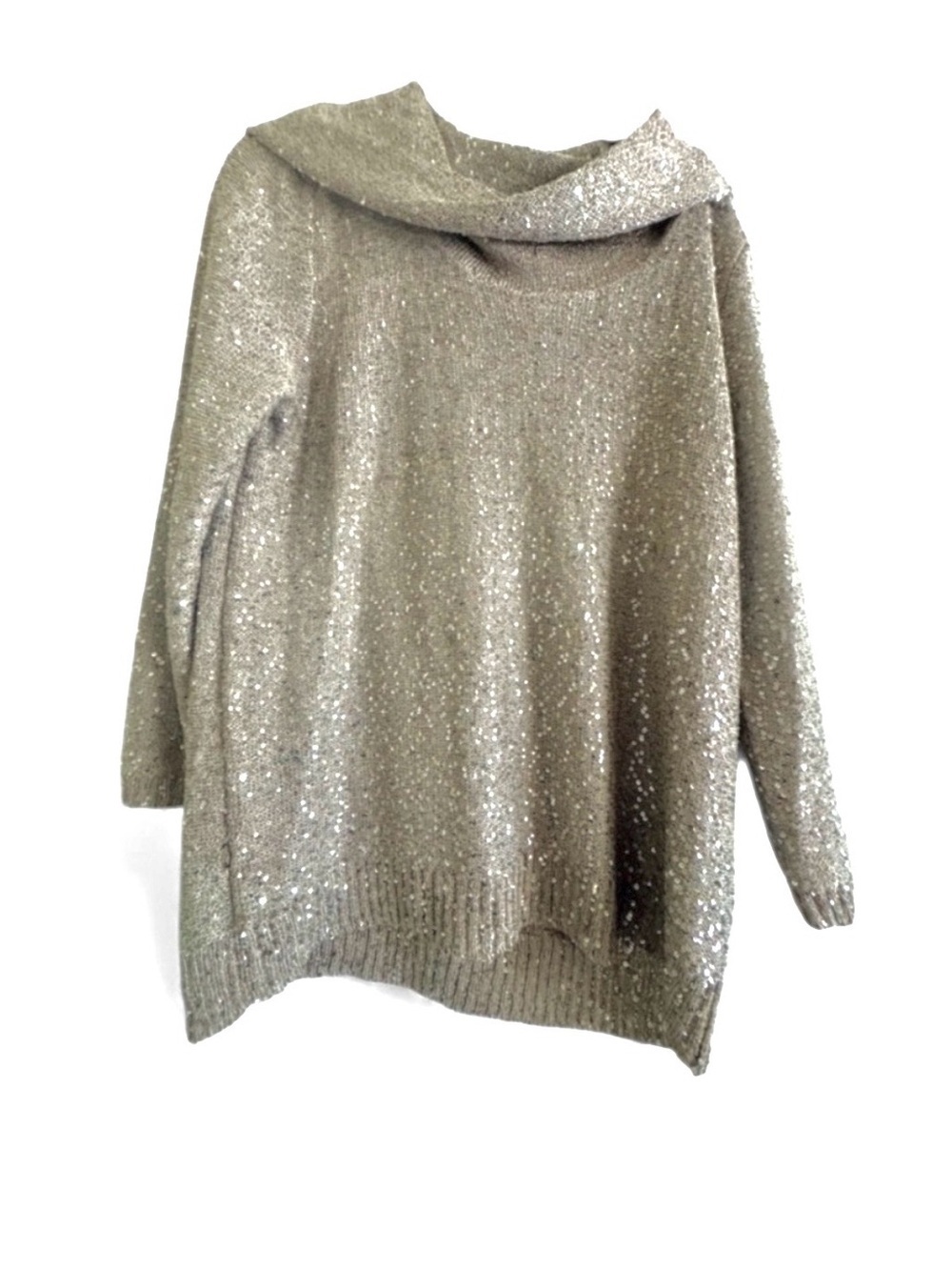 Elegant Sequin Sweater - champagne